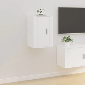 2 db fehér falra szerelhető TV-szekrény 40 x 34,5 x 60 cm
