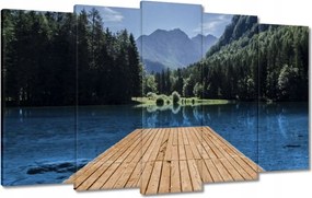 Festmények 100x60 Fa híd a hegyekben