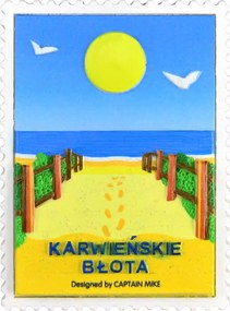 Postaláda alakú mágnes tengeri motívummal Karvén Sár