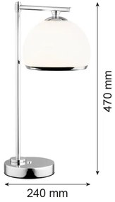 Argon 8121 -  Asztali lámpa MARBELLA 1xE27/15W/230V króm