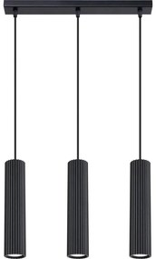 Sollux SL.1575 - Csillár zsinóron KARBON 3xGU10/10W/230V fekete