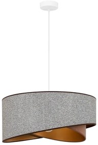 Brilagi - LED Csillár zsinóron LYRA 1xE27/15W/230V szürke/krémes/arany