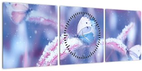 Kép - Pillangók télen (órával) (90x30 cm)