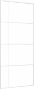 vidaXL fehér ESG üveg és alumínium tolóajtó 90x205 cm