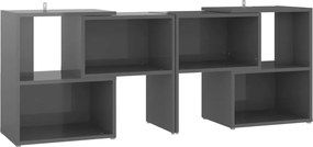 vidaXL magasfényű szürke szerelt fa TV-szekrény 104 x 30 x 52 cm