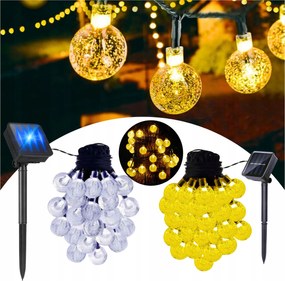 Napelemes Kerti Girland 30 Led 6,5m Kültéri Napelemes Lámpák Kertbe