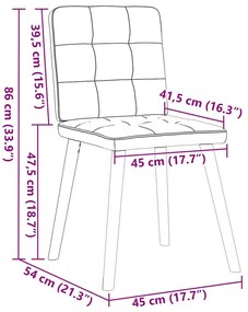 4 db sötétbarna szövet étkezőszék