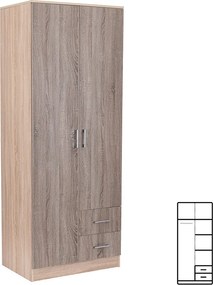 Miami gardróbszekrény 80x205 cm yorki tölgy-sonoma tölgy