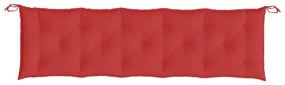 piros oxford szövet kerti padpárna 180 x 50 x 7 cm