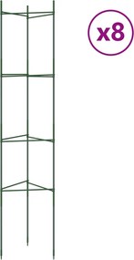 vidaXL 8 db acél és polipropilén paradicsomketrec 154 cm
