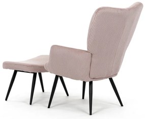 Pihenőfotel lábtartóval L7285 PINK6, rózsaszín