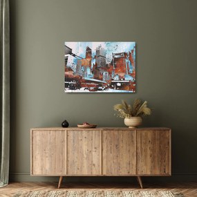 Kép - felhőkarcolók (üvegen) (70x50 cm)