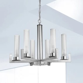 Kolarz 6009.80650 - Csillár láncon RAGGIO 6xE14/25W/230V ezüst