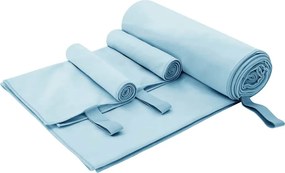 vidaXL Sporttörölköző Szett 3 pcs Kék Poliészter és poliamid