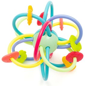 Baby Mix Szilikon-műanyag rágóka csengővel, 12 cm