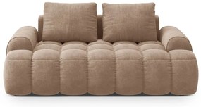 Világosbarna bársony kanapé 175 cm Linz – Cosmopolitan Design