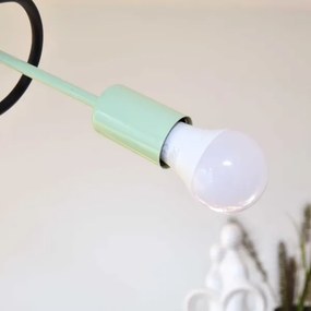 Felületre szerelhető csillár OXFORD 4xE27/15W/230V fekete/zöld