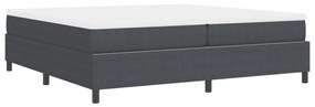 Boxspring ágy matraccal Sötétszürke 200x200 cm Kordbársony anyag