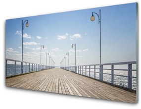 Üvegkép Pier Sea Architecture 100x50 cm