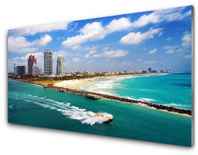 Akrilkép Ocean City Beach Landscape 125x50 cm