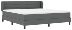 Boxspring Ágy Matrac Szürke 180x200 cm Anyag