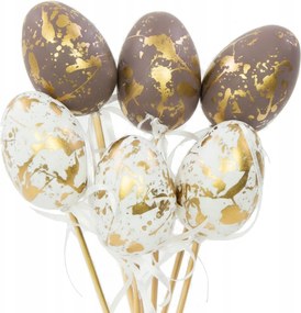 Húsvéti Tojás 6CM Csúcsdíszített 26CM Tojás Dekoráció Szett 6DB