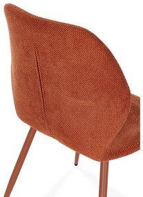 Terrakotta színű kárpitozott étkezőszék szett 4 db-os Ansu – Marckeric