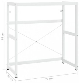 fehér vas fürdőszobai mosdókagylókeret 79 x 38 x 83 cm