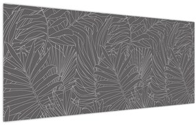Kép - Szürke pálmalevelek (120x50 cm)