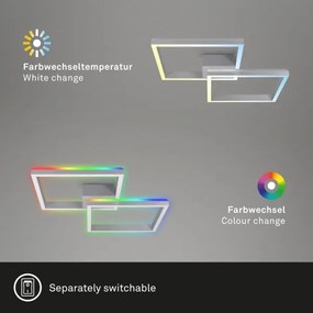 Brilo - LED RGBW Dimmelhető felületre szerelhető csillár FRAME 2xLED/17W/230V 2700-6500K + távirányító