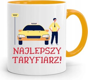 Sárga Bögre Taxisofőrnek Legjobb Tarifás, fényképes nyomattal