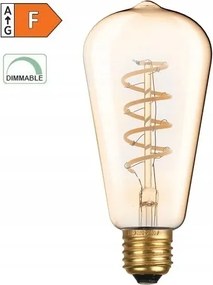 Led spirálizzó Borostyán ST64 4W/230V/E27/ 1800K/270Lm/360°/Hőmérséklet