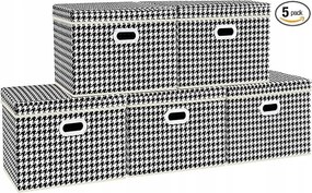 Fedéllel ellátott dobozok Összecsukható Mosható 5 db