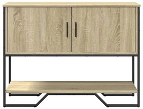 sonoma tölgy színű szerelt fa dohányzóasztal 100x35x74,5 cm