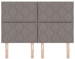 Fejtámla gyémánt blokkokkal tervezett taupe színben, 140 cm textil