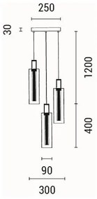 LED Csillár zsinóron LED/21W/230V 3000K