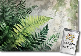 Fotótapéta Flizelina Fal Szerkezet Beton Levelek Páfrány 200x140 ragasztó