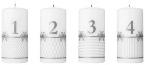 Adventi gyertyák 2025 ezüst, 4 db - Georg Jensen