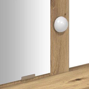LED világításos sminktükör Kézműves tölgy 79x41x140 cm