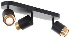 Brilliant - COVELO LED spotlámpa 3xGU10/5W/230V fekete/arany