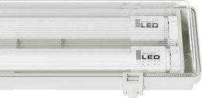 LED műszaki fénycsöves lámpatest T8 2xG13/20W/230V 6500K 120 cm IP65 fehér