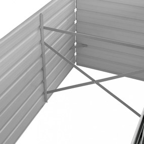 antracitszürke horganyzott acél kerti magaságyás 320x80x77 cm