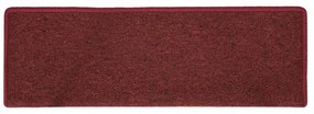 15 db lépcsőszőnyeg 65 x 21 x 4 cm bordó téglalap alakú széllel