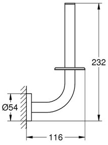 GROHE 41186DC0 - Pót WC-papírtartó 116 x 232 mm rozsdamentes acél