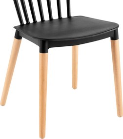 Étkezőszék, fekete/bükk, ZOSIMA