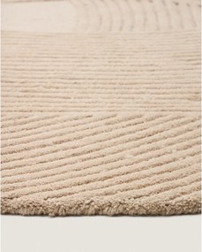 Krémszínű kézi szövésű gyapjú szőnyeg 160x230 cm Domm – Kave Home