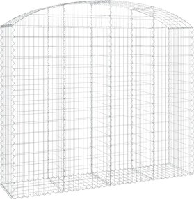vidaXL íves horganyzott vas gabion kosár 200x50x160/180 cm