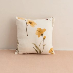 Kétoldalas párnahuzat DUO SENSE WILDELLA 45x45 cm mikroplüss/flanel, krém színű