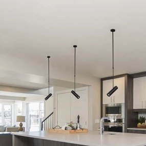 Függeszték 1xGU10/35W/230V fekete rúdon