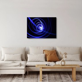 Kék spirálok képe (üvegen) (70x50 cm)